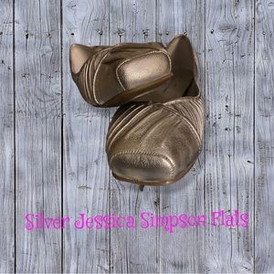 Silver Jessica Simpson Flats sz 6 1/2